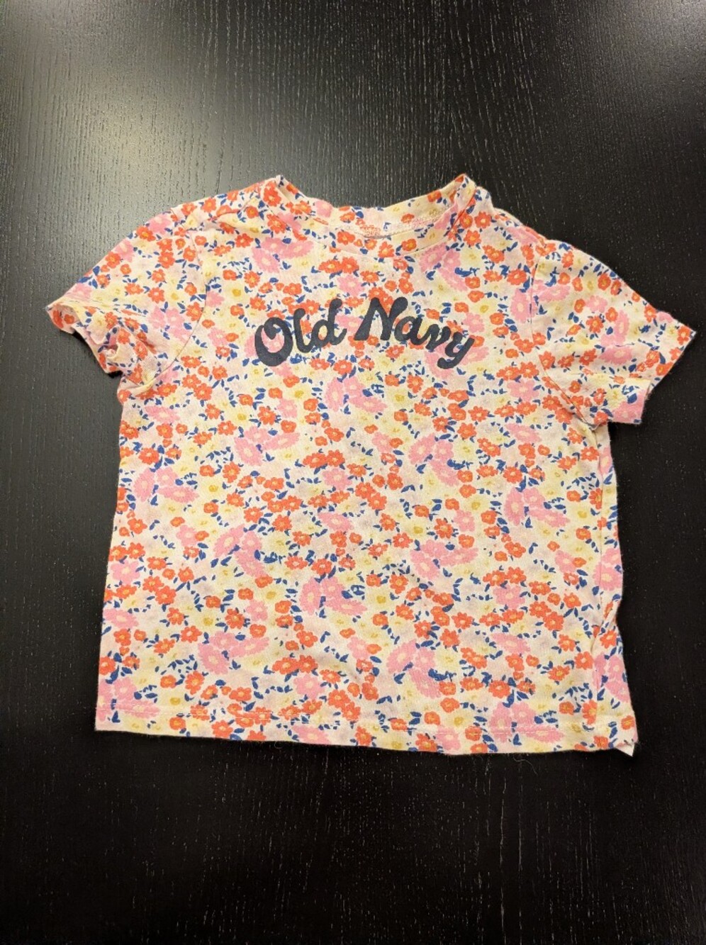 Old Navy Pink Floral Girls' Short Sleeve Tee